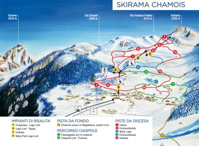 Carte des pistes de ski
