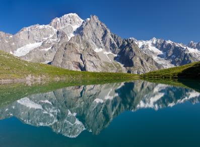 Mont Blanc und Chécrouit See